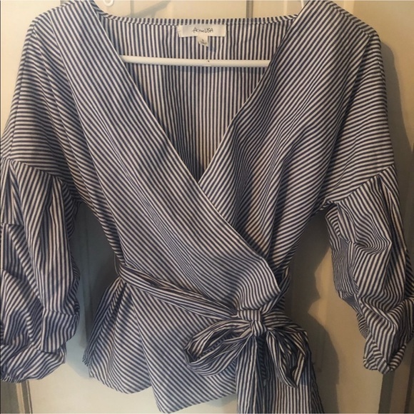 Wrap Tie Top - Picture 2 of 7